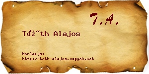 Tóth Alajos névjegykártya